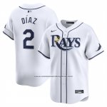 Camiseta Beisbol Hombre Tampa Bay Rays Yandy Diaz Primera Limited Blanco