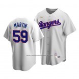 Camiseta Beisbol Hombre Texas Rangers Brett Martin Cooperstown Collection Primera Blanco