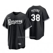 Camiseta Beisbol Hombre Texas Rangers Dj Peters Replica 2021 Negro