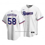 Camiseta Beisbol Hombre Texas Rangers Drew Anderson Replica Primera Blanco