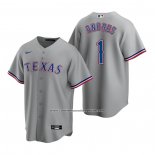 Camiseta Beisbol Hombre Texas Rangers Elvis Andrus Replica Road Gris