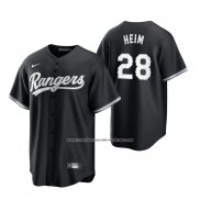 Camiseta Beisbol Hombre Texas Rangers Jonah Heim Replica 2021 Negro