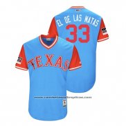 Camiseta Beisbol Hombre Texas Rangers Martin Perez 2018 LLWS Players Weekend El De Las Matas Azul