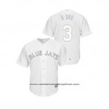 Camiseta Beisbol Hombre Toronto Blue Jays Brandon Drury 2019 Players Weekend Replica Blanco
