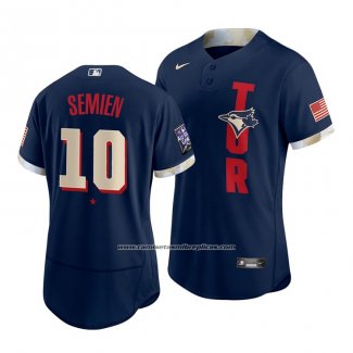 Camiseta Beisbol Hombre Toronto Blue Jays Marcus Semien 2021 All Star Autentico Azul