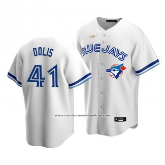 Camiseta Beisbol Hombre Toronto Blue Jays Rafael Dolis Cooperstown Collection Primera Blanco