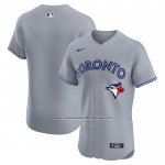 Camiseta Beisbol Hombre Toronto Blue Jays Road Elite Gris
