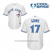 Camiseta Beisbol Hombre Toronto Blue Jays Ryan Goins 17 Blanco Primera Cool Base