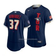 Camiseta Beisbol Hombre Toronto Blue Jays Teoscar Hernandez 2021 All Star Autentico Azul