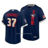 Camiseta Beisbol Hombre Toronto Blue Jays Teoscar Hernandez 2021 All Star Replica Azul