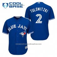 Camiseta Beisbol Hombre Toronto Blue Jays Troy Tulowitzki 2 Azul Alterno Cool Base