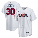 Camiseta Beisbol Hombre USA 2023 Kyle Tucker Replica Blanco