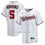 Camiseta Beisbol Hombre Washington Nationals CJ Abrams Primera Replica Blanco1