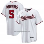 Camiseta Beisbol Hombre Washington Nationals CJ Abrams Primera Replica Blanco1