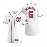 Camiseta Beisbol Hombre Washington Nationals Cesar Hernandez Autentico Alterno Blanco