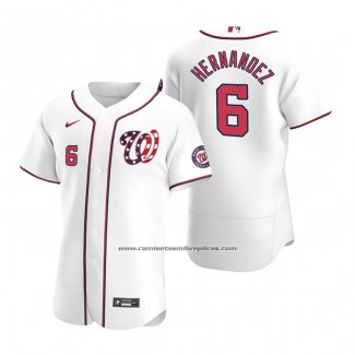 Camiseta Beisbol Hombre Washington Nationals Cesar Hernandez Autentico Alterno Blanco