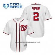 Camiseta Beisbol Hombre Washington Nationals Denard Span 2 Blanco Primera Cool Base