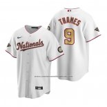 Camiseta Beisbol Hombre Washington Nationals Eric Thames Gold-Trimmed Championship Replica Blanco