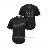 Camiseta Beisbol Hombre Washington Nationals Joe Ross 2019 Players Weekend Replica Negro