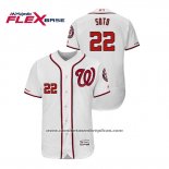 Camiseta Beisbol Hombre Washington Nationals Juan Soto Flex Base Blanco