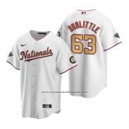 Camiseta Beisbol Hombre Washington Nationals Sean Doolittle Gold-Trimmed Championship Replica Blanco