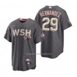 Camiseta Beisbol Hombre Washington Nationals Yadiel Hernandez 2022 City Connect Replica Gris