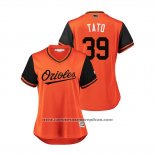 Camiseta Beisbol Mujer Baltimore Orioles Renato Nunez 2018 LLWS Players Weekend Tato Orange