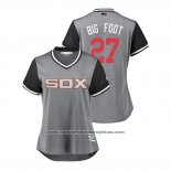 Camiseta Beisbol Mujer Chicago White Sox Lucas Giolito 2018 LLWS Players Weekend Big Foot Gris