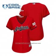 Camiseta Beisbol Mujer Cleveland Indians 2019 All Star Patch Cool Base Alterno Personalizada Rojo
