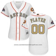 Camiseta Beisbol Mujer Houston Astros Personalizada 2018 Blanco