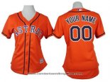Camiseta Beisbol Mujer Houston Astros Personalizada Naranja