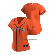 Camiseta Beisbol Mujer Houston Astros Replica 2020 Alterno Naranja
