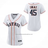 Camiseta Beisbol Mujer Houston Astros Tatsuya Imai Primera Replica Blanco