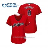 Camiseta Beisbol Mujer Indians Lonnie Chisenhall Cool Base Alterno 2019 Rojo