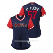 Camiseta Beisbol Mujer Los Angeles Angels Hansel Robles 2018 LLWS Players Weekend El Penaco Azul