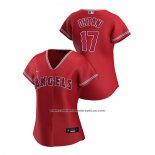 Camiseta Beisbol Mujer Los Angeles Angels Shohei Ohtani 2020 Replica Alterno Rojo
