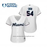 Camiseta Beisbol Mujer Miami Marlins Wei Yin Chen Cool Base Primera 2019 Blanco