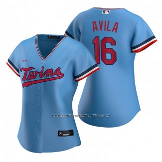 Camiseta Beisbol Mujer Minnesota Twins Alex Avila Replica Alterno Azul