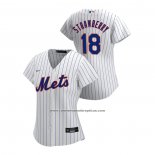 Camiseta Beisbol Mujer New York Mets Darryl Strawberry 2020 Replica Primera Blanco