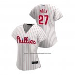 Camiseta Beisbol Mujer Philadelphia Phillies Aaron Nola 2020 Replica Primera Blanco