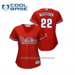 Camiseta Beisbol Mujer Philadelphia Phillies Andrew Mccutchen Cool Base Alterno Rojo