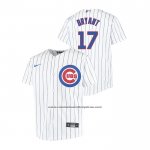 Camiseta Beisbol Nino Chicago Cubs Kris Bryant Replica Primera Blanco