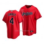 Camiseta Beisbol Nino Cleveland Indians Bradley Zimmer Replica Alterno 2020 Rojo