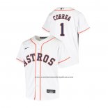 Camiseta Beisbol Nino Houston Astros Carlos Correa Replica Primera Blanco