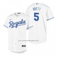 Camiseta Beisbol Nino Kansas City Royals George Brett Replica Primera Blanco