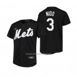 Camiseta Beisbol Nino New York Mets Tomas Nido Replica Negro