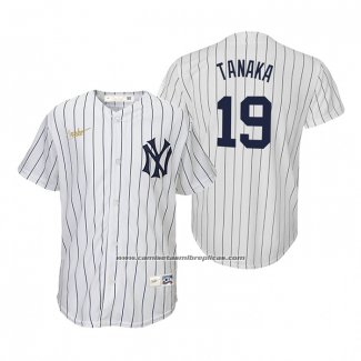 Camiseta Beisbol Nino New York Yankees Masahiro Tanaka Cooperstown Collection Primera Blanco