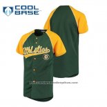 Camiseta Beisbol Nino Oakland Athletics Personalizada Stitches Verde Oro