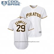 Camiseta Beisbol Nino Pittsburgh Pirates Francisco Cervelli Cool Base Primera Blanco