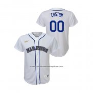 Camiseta Beisbol Nino Seattle Mariners Personalizada Cooperstown Collection Primera Blanco